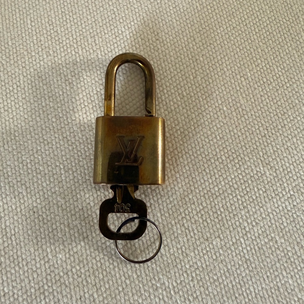Louis Vuitton Gold Padlock with Key